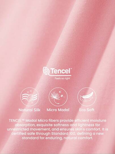 LUVLETTE مجموعة بيجامة قصيرة وردية من TENCEL™ Modal فائقة اللين للنساء، مجموعات ملابس منزلية للنساء، ملابس داخلية للعروس، مجموعة سراويل داخلية