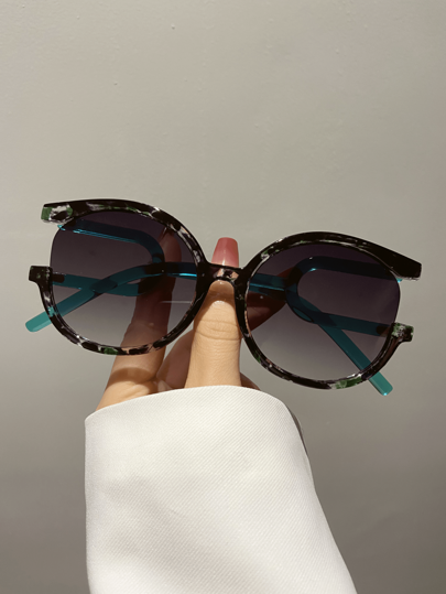 نظارات كبيرة بإطار دائري عتيق عصري، نظارات حفلات للنساء، طراز شارع راقي للصيف والشاطئ والرحلات والأنشطة الخارجية