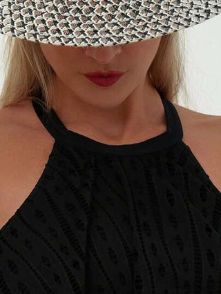 طقم تانكيني حريمي Swim Lushoire بيكينيتانك ذو خصر عالي بفولان مفرغ للصيف