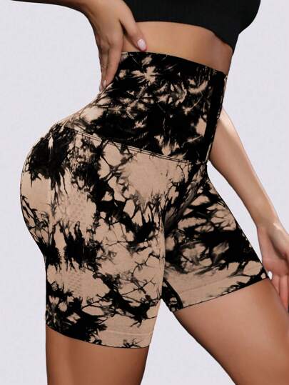 Seamluxe  Sport صشورت رياضية مربوط بحبل كشكشة مصبوغ بتقنية التباين اللوني، شورت رياضي، شورت جيم ، شورت رياضي