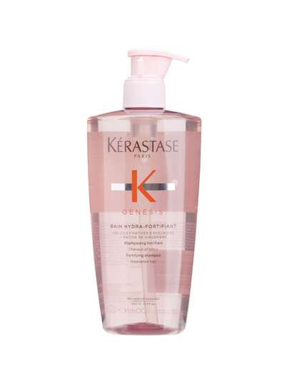 Kérastase شامبو كيراستاز جينيسيس بان هيدرا-فورتيفيان 500 مل، شامبو تقوية لطيف للشعر الطبيعي إلى الدهني، الهش والمعرض للتكسر، يقلل من التكسر الناتج عن التمشيط، يقوي الشعر الهش والتالف، يغذي الشعر، خالي من السيليكون، مناسب للشعر الرقيق أو الدهني