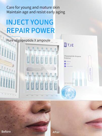 TJE سيروم TJE Peptide Ampoule بحجم 1.5 مل * 28 قطعة ، سائل اساس ضد حب الشباب والتجاعيد ، منشط ومرطب ، يقلل آثار حب الشباب ، يصلح الجلد التالف
