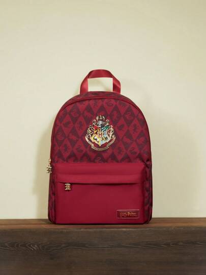 HARRY POTTER X SHEIN شارة حيوان أحمر مطبوعة على ملابس كاجوال، حقيبة ظهر، حقيبة للمدرسة، هدايا، العودة إلى المدرسة