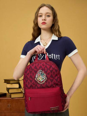 HARRY POTTER X SHEIN شارة حيوان أحمر مطبوعة على ملابس كاجوال، حقيبة ظهر، حقيبة للمدرسة، هدايا، العودة إلى المدرسة
