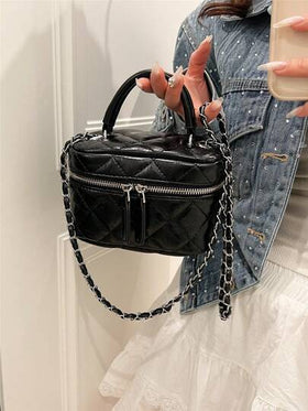 حقيبة يد نسائية متقاطعة مع حزام سلسلة تطريز