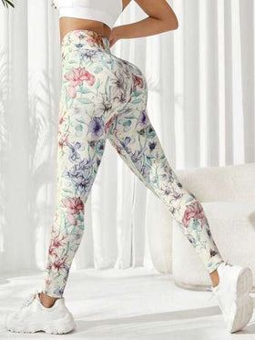 SHEIN Sovereign Charm سروال رياضي طباعة زهرية للنساء لليوغا