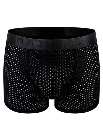 JOCKMAIL ملابس داخلية رجالية قصيرة مبطنة لترفير المؤخرة ، تصميم شبكي مسامي