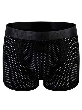 JOCKMAIL ملابس داخلية رجالية قصيرة مبطنة لترفير المؤخرة ، تصميم شبكي مسامي
