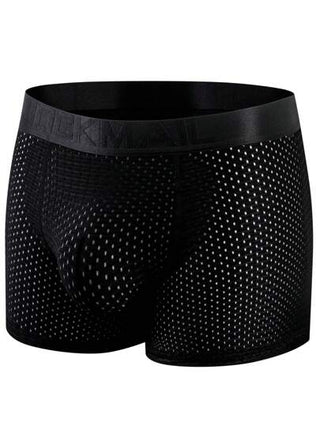 JOCKMAIL ملابس داخلية رجالية قصيرة مبطنة لترفير المؤخرة ، تصميم شبكي مسامي