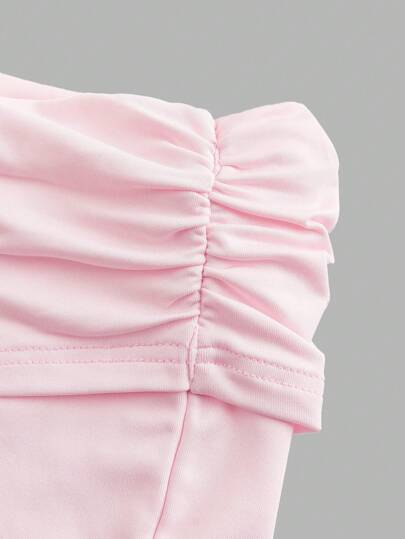 SHEIN EZwear ملابس علوية كامي الصيفي العاري للنساء مع شورت برباطات متباينة