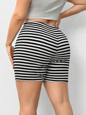 SHEIN Essnce قياس زائد شورت ركوب دراجات مريح عصري جديد للنساء صيفيّ ضيّق 3قطع