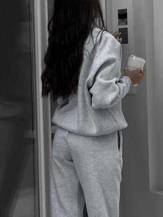 طقم حريمي قطعتين x Carly Lawrence INAWLY مجموعة قطعتين بالنسبة للنساء، هودي نصف سحاب وبنطلون رياضي