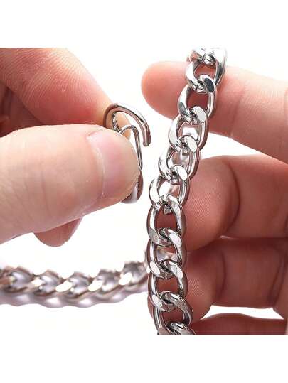 5 قطع إبزيم تعديل السلاسل، إبزيم نابض على شكل حرف S للأشرطة السلسلة، أشرطة الكتف، إبزيم تسلق جبلي معدني، وإبزيمات صغيرة قابلة للتعديل للأمتعة وحلقات كاريبينر للمفاتيح