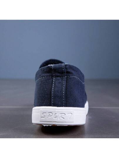 أحذية قماشية رجالية سهلة الارتداء، أحذية كاجوال ورياضية بنمط جديد، أحذية رياضية مسطحة ومريحة تسمح بمرور الهواء