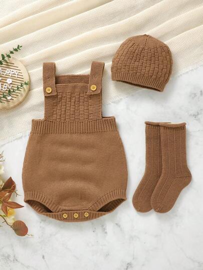 SHEIN Vintaside Kids بذلة صوفية مريحة مناسبة للربيع لطفل صغير