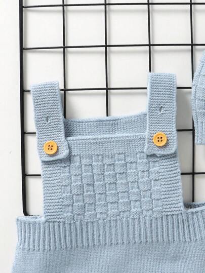 SHEIN Vintaside Kids بذلة مريحة ربيعية من الصوف للأولاد الرضع