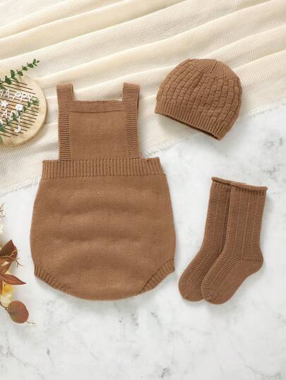 SHEIN Vintaside Kids بذلة صوفية مريحة مناسبة للربيع لطفل صغير