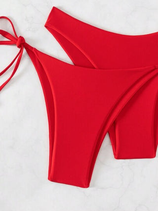 Swim Basics مجموعتان من البكيني الخامد اللون ل- تصميم النساء لعام 2025، تصميم قبة مربوط للصيف، ملابس سباحة مثيرة