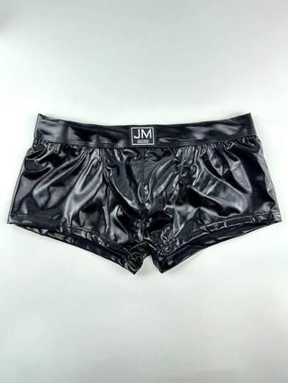 JOCKMAIL JOCKMAIL 1 قطعة من سراويل الملاكمة الرجالية الداخلية الطيف مع لمسات جلدية عاكسة