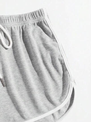 EZwear شورت دولفين بخصر مع عقدة مجموعة من 2 لباس الصيف