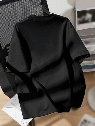 EZwear تيشيرت نسائي كاجوال بياقة مستديرة وأكمام قصيرة, قصة فضفاضة، طباعة نمط ميلانو، صيفي