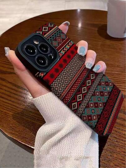 قضية هاتف بطبعات التويم المطرزة على الطراز القديم متوافقة مع iPhone 11/12/13/14/15/15plus/15pro/15promax