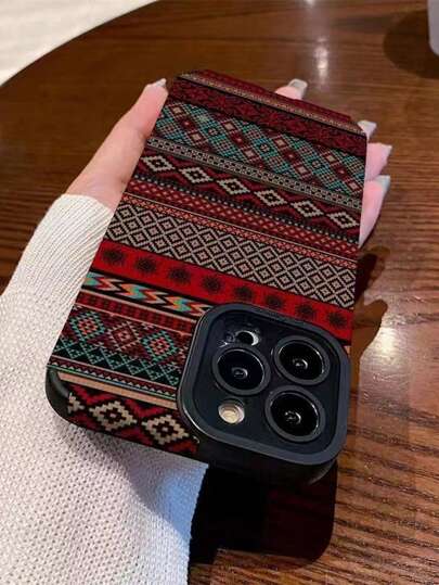 قضية هاتف بطبعات التويم المطرزة على الطراز القديم متوافقة مع iPhone 11/12/13/14/15/15plus/15pro/15promax