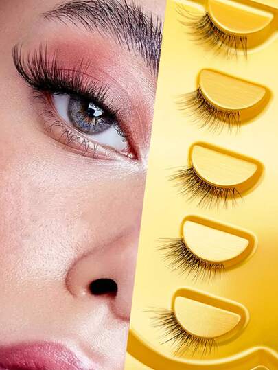 5 أزواج من الرموش الصناعية النصفية ، رموش قطعة واحدة ، الطول 5-10 ملم ، D Curl ، رموش اصطناعية تطيل ، رموش ناعمة وطبيعية رقيقة ، سهلة الاستخدام ، يمكن إعادة استخدام الرموش الصناعية ، مناسبة للمواعيد الغرامية والحفلات والمناسبات الأخرى. تمديد الرموش...