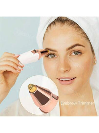 مزيل شعر الوجه و المنطقة الحساسة و الحواجب 2في1 مع منفذ شحن، إزالة شعر الشفاه والحواجب بطريقة سلسة وخالية من العيوب في دقائق