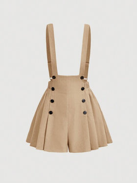 SHEIN MOD تنورة نسائية ذات ثنيات وحزام مزدوج