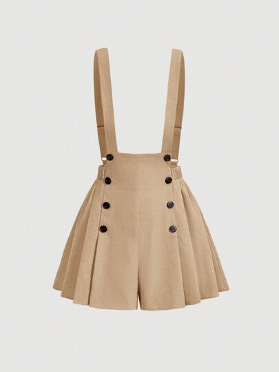 SHEIN MOD تنورة نسائية ذات ثنيات وحزام مزدوج