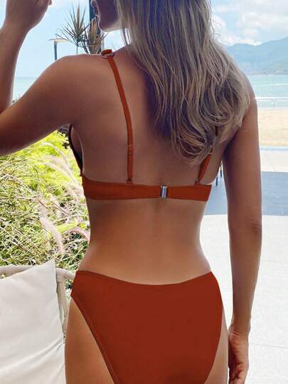 Swim بكيني بسيط ناعم لسيدات لارتداء على شاطئ الصيف