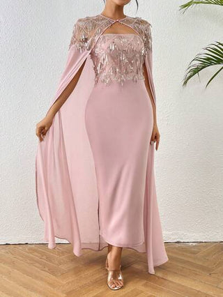 طقم حريمي قطعتين Modelyn طقم فستان شالات أنيق للنساء، مجموعة مكونة من قطعتين مزينة بالبريق