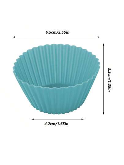 12 قطعة قالب مجموعات الكيك من السيليكون بقطر 2.76 إنش ، دوائر Cupcake قابلة لإعادة الاستخدام ، أكواب خبز عالية الحرارة ، قوالب كعك الخاصة بالفرن الهوائي ، لوازم الخبز ، الأدوات المنزلية للمطبخ