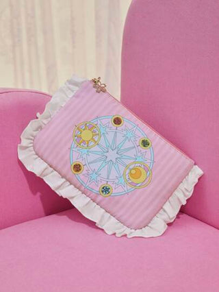 CARDCAPTOR SAKURA |  حقيبة مكياج مصممة برسوم كرتونية وزينة طرف للإكسسوارات النسائية