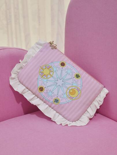 CARDCAPTOR SAKURA |  حقيبة مكياج مصممة برسوم كرتونية وزينة طرف للإكسسوارات النسائية