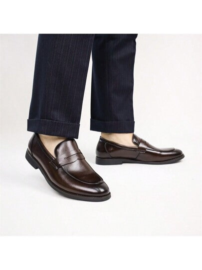 أحذية رجالية سهلة الارتداء بتصميم كاجوال، أحذية جلدية ناعمة القاع بأسلوب إنجليزي رسمي، أحذية بحرية خفيفة الوزن سهلة الارتداء، مناسبة لاجتماعات الأعمال والحفلات، متعددة الاستخدامات وأنيقة