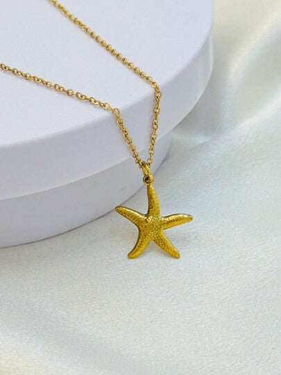 قلادة جراد البحر بطراز المحيط الشاطئ من الفولاذ المقاوم للصدأ ومطلية بالذهب، إكسسوار أنيق بسيط للنساء، مناسبة للربيع والصيف