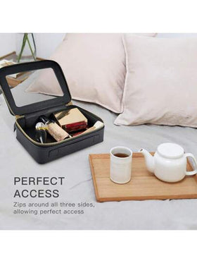شنطه سفر اغراض سفر لوازم السفر اغراض السفر اشياء للسفر حقيبة نسائية شنط بحر شنطه صيف جامعةحقيبة مستحضرات تجميل شفافة أنيقة مع سحاب ومقبض، مجموعة حقيبة عامة للسفر للرجال والنساء المناسبة لتخزين مستحضرات التجميل، حقيبة مستحضرات تجميل، منظم مكياج، تخزين مكيا