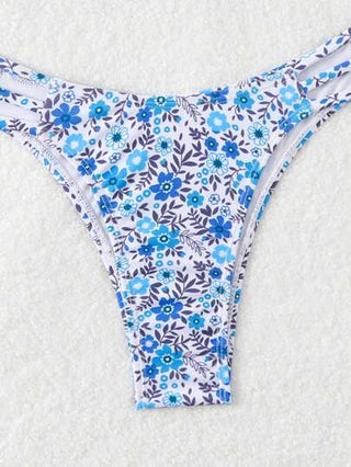 Swim مجموعة بيكيني للنساء بطبعات عشوائية بأسلوب عطلة الصيف على الشاطئ