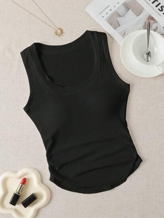 EZwear خزان أساسي كاجوال مضغوط بدون حمالة صلب اللون للنساء