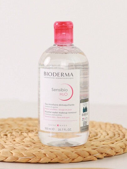 Bioderma ماء إزالة المكياج الميسيلي سانسيبيو H2O 500مل | للبشرة الحساسة | للوجه والعيون | إزالة المكياج، لطيف للبشرة، خالٍ من العطور والكحول، العناية بالبشرة بدون شطف بتقنية الميسيلار للبشرة العادية إلى الحساسة