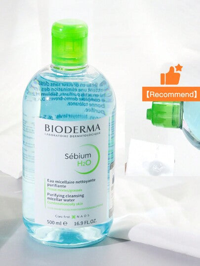 Bioderma ماء ميسيللار سينسيبيو H2O سعة 500 مل ، محلول منقي وتنظيف ، مناسب للبشرة المختلطة/الدهنية ، للوجه والعيون ، صيغة بدون شطف ، لطيف ، خالٍ من العطور والكحول ، تقنية الميسيللار مثالية للبشرة العادية إلى الحساسة