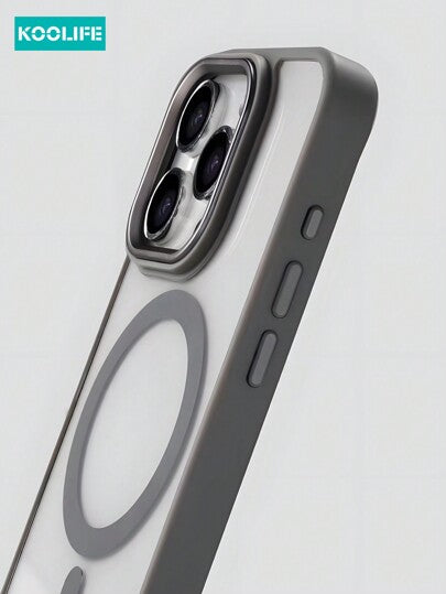 1 غطاء واقي مغناطيسي سميك مقاوم للصدمات من مادة TPU + بولي كربونات متوافق مع هواتف iPhone 16/16Pro/16Plus/16ProMax، 11/12/13/14/15 ProMax - حماية نهائية، مواد شفافة للحفاظ على لون الهاتف الأصلي