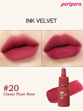 احمر شفاه سائل Peripera Ink The Velvet ذو قوام الحرير، ذو لون عالي الصباغة، طويل الأمد، خفيف الوزن، خال من الجلوتين والباربين، احمر شفاه بقوام الحرير الأحمر، أحمر شفاه سائل، ناعم وطويل الأمد، جمال كوري