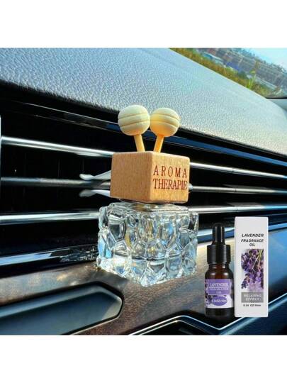 مجموعة مكونة من (1 مشبك معطر للسيارة + 1 زجاجة 10 مل من الزيت الأساسي)، مدمجة وعملية، يمكن استخدامها كديكور للسيارة والمنزل والغرفة والحمام الفندقي، تساعد على الاسترخاء وتنقية الهواء، هدية عيد ميلاد وتخرج