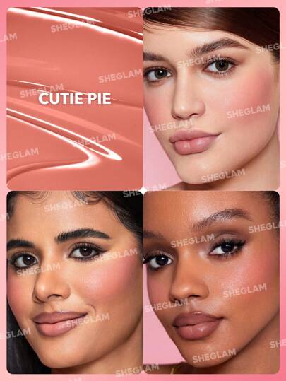 SHEGLAM أحمر خدود سائل من Color Bloom-أحمر خدود سائل من Cutie Pie مقاوم للماء يدوم طويلاً ذو صبغة عالية لا يتلاشى، توهج طبيعي يدوم طويلاً، مكياج خفيف الوزن للوجه عيد الأب التخرج عيد الميلاد العطلة الربيع الصيف Y2K فاخر أزياء مكياج مستحضرات التجميل...