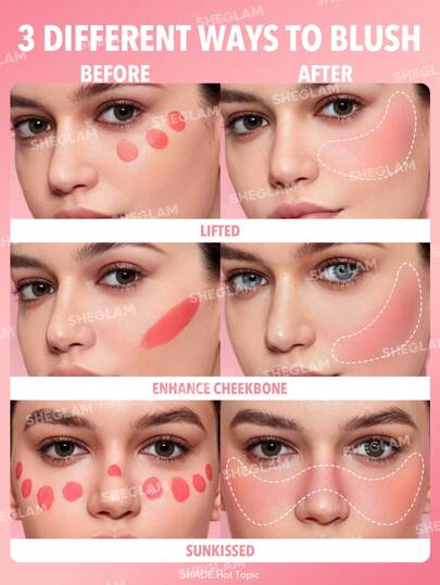 SHEGLAM أحمر خدود سائل Color Bloom-أحمر خدود سائل Hot Topic-مقاوم للماء-يدوم طويلاً-صبغة عالية-لا يتلاشى-توهج طبيعي يدوم طويلاً-مكياج خفيف الوزن للوجه عيد الأب التخرج عيد الميلاد العطلة الربيع الصيف Y2K فاخر أزياء مكياج مستحضرات التجميل حفل شاطئ سفر...