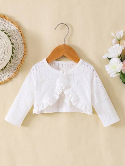 SHEIN Elladie kids جاكيت مريح من نسيج ناعم للفتيات الرضع، ربيعي وصيفي