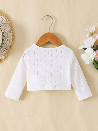 SHEIN Elladie kids جاكيت مريح من نسيج ناعم للفتيات الرضع، ربيعي وصيفي